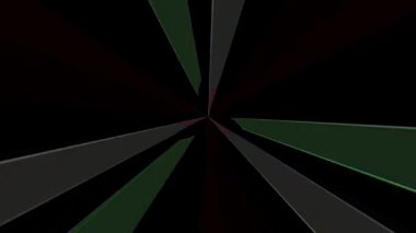 3D parlak çizgiler, dalga hareketini ayarlayın, renk dolu, siyah arkaplan üzerinde