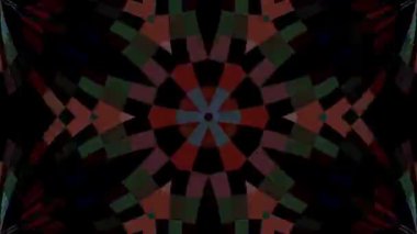 3D animasyon güzel video renkli soyut parlak ışık enerjisi 4K düz çizgi dalgaları merkezde yuvarlak ışık efekti, siyah arkaplan