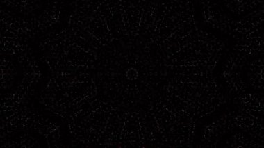 3D animasyon güzel video renkli soyut parlak ışık enerjisi 4K düz çizgi dalgaları merkezde yuvarlak ışık efekti, siyah arkaplan