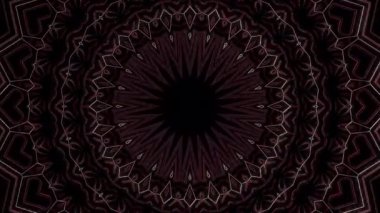 3D animasyon güzel video renkli soyut parlak ışık enerjisi 4K düz çizgi dalgaları merkezde yuvarlak ışık efekti, siyah arkaplan