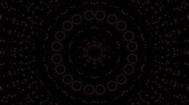 3D animasyon güzel video renkli soyut parlak ışık enerjisi 4K düz çizgi dalgaları merkezde yuvarlak ışık efekti, siyah arkaplan