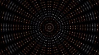 3D animasyon güzel video renkli soyut parlak ışık enerjisi 4K düz çizgi dalgaları merkezde yuvarlak ışık efekti, siyah arkaplan