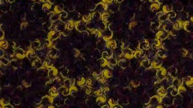 3D soyut parlak çizgiler, dalga, renkli, siyah arkaplan