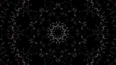 3D animasyon güzel video renkli soyut parlak ışık enerjisi 4K düz çizgi dalgaları merkezde yuvarlak ışık efekti, siyah arkaplan