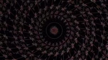 Soyut arka plan hareket eden çizgiler ve parlayan ışık noktaları. Çemberlerle canlandırma