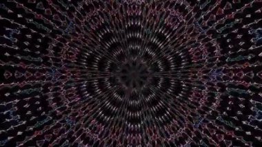 Soyut arka plan hareket eden çizgiler ve parlayan ışık noktaları. Çemberlerle canlandırma