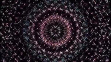 Soyut arka plan hareket eden çizgiler ve parlayan ışık noktaları. Çemberlerle canlandırma