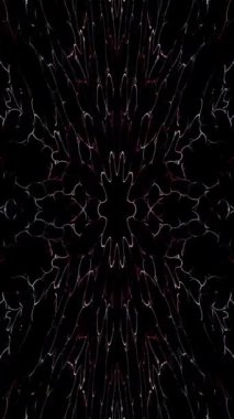 3D animation vertical beautiful video colorful abstract bright light energy 4K of smooth lines waves glittering light effect on black background
