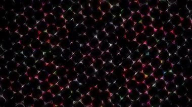 3D soyut parlak çizgiler, dalga, renkli, siyah arkaplan