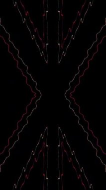 3D animation vertical beautiful video colorful abstract bright light energy 4K of smooth lines waves glittering light effect on black background
