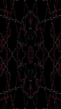 3D animation vertical beautiful video colorful abstract bright light energy 4K of smooth lines waves glittering light effect on black background