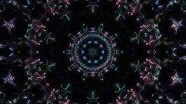 Soyut arka plan hareket eden çizgiler ve parlayan ışık noktaları. Çemberlerle canlandırma