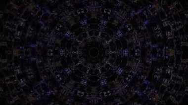 Soyut arka plan hareket eden çizgiler ve parlayan ışık noktaları. Çemberlerle canlandırma