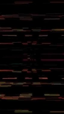 3D animation vertical beautiful video colorful abstract bright light energy 4K of smooth lines waves glittering light effect on black background