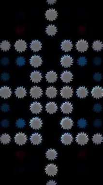 3D animation vertical beautiful video colorful abstract bright light energy 4K of smooth lines waves glittering light effect on black background