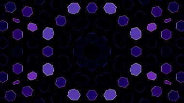 3D animasyon güzel video renkli soyut parlak ışık enerjisi 4K düz çizgi dalgaları merkezde yuvarlak ışık efekti, siyah arkaplan