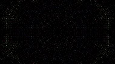 Soyut arka plan hareket eden çizgiler ve parlayan ışık noktaları. Çemberlerle canlandırma