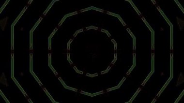 Soyut arka plan hareket eden çizgiler ve parlayan ışık noktaları. Çemberlerle canlandırma