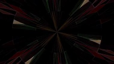 Soyut arka plan hareket eden çizgiler ve parlayan ışık noktaları. Çemberlerle canlandırma