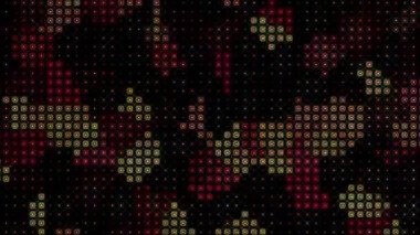 3D shining bright dots set colorful line wave motion, on black background