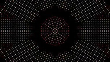 3D animasyon güzel video renkli soyut parlak ışık enerjisi 4K düz çizgi dalgaları merkezde yuvarlak ışık efekti, siyah arkaplan