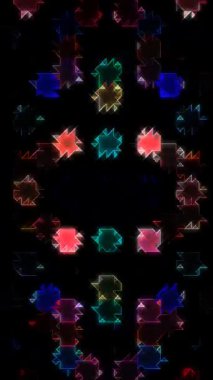 3D animasyon dikey güzel video renkli soyut parlak ışık enerjisi 4K düz çizgiler arkaplan için parıldayan ışık efekti