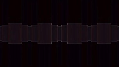 3D parlak çizgiler siyah arka planda dalga hareketini ayarlar.