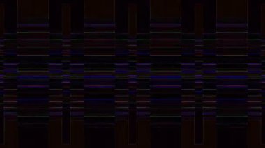 3D parlak çizgiler siyah arka planda dalga hareketini ayarlar.