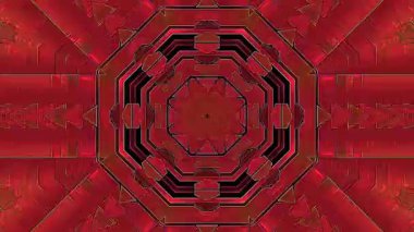 Parlayan güzel soyut bir kaleydoskop, ince hareketleri düzenleyen parlak bir ışık.