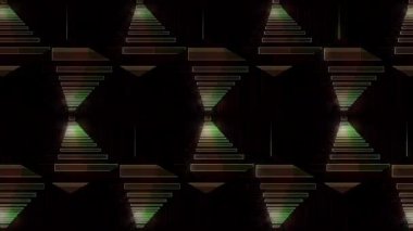 Siyah arkaplandaki renkli çizgilerle ince hareketleri düzenleyen, parıldayan, parlak güzel videolar.