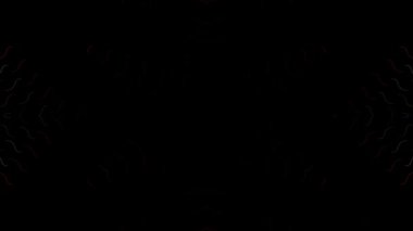 3D soyut parlak çizgiler, dalga, renkli, siyah arkaplan