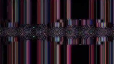 Siyah arkaplanda parlayan renkli göz kırpma çizgilerinin animasyon çizgileri