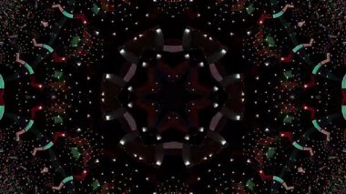 3D animasyon güzel video renkli soyut parlak ışık enerjisi 4K düz çizgi dalgaları merkezde yuvarlak ışık efekti, siyah arkaplan