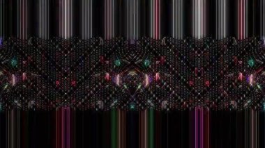 güzel renkli video soyut parlak ışık enerjisi 4K düz çizgi dalgaları siyah arkaplan üzerinde parıldayan ışık etkisi