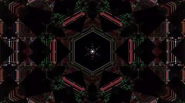 Soyut arka plan hareket eden çizgiler ve parlayan ışık noktaları. Çemberlerle canlandırma