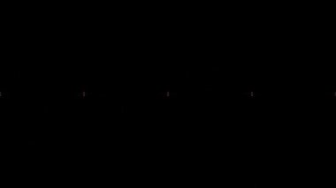 3D soyut parlak çizgiler, dalga, renkli, siyah arkaplan