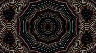 Soyut arka plan hareket eden çizgiler ve parlayan ışık noktaları. Çemberlerle canlandırma