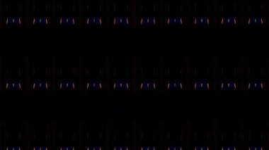 3D soyut parlak çizgiler, dalga, renkli, siyah arkaplan