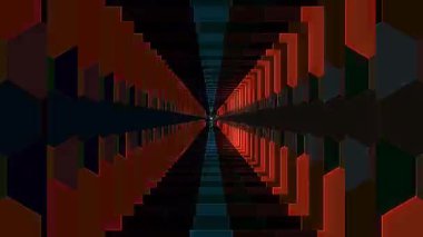 Siyah arkaplanda parlayan renkli göz kırpma çizgilerinin animasyon çizgileri