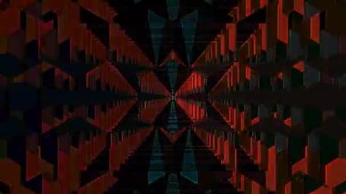 Siyah arkaplanda parlayan renkli göz kırpma çizgilerinin animasyon çizgileri