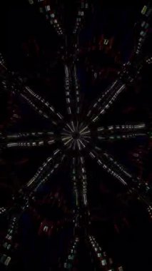 3D animasyon dikey güzel video renkli soyut parlak ışık enerjisi 4K düz çizgiler arkaplan için parıldayan ışık efekti