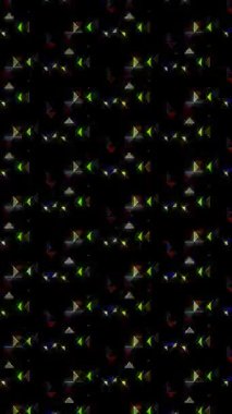 3D parlak çizgiler siyah arka planda dalga hareketini ayarlar.