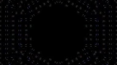 Soyut arka plan hareket eden çizgiler ve parlayan ışık noktaları. Çemberlerle canlandırma