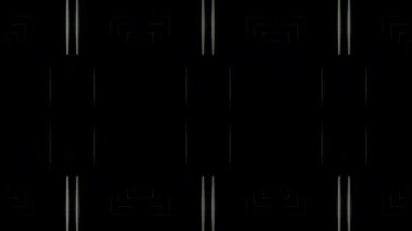 3D shining bright dots set colorful line wave motion, on black background