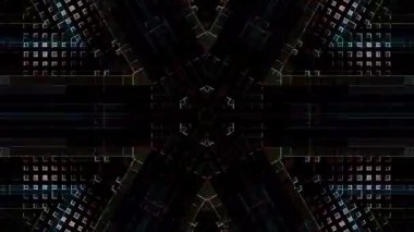 Soyut arka plan hareket eden çizgiler ve parlayan ışık noktaları. Çemberlerle canlandırma