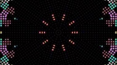 Soyut arka plan hareket eden çizgiler ve parlayan ışık noktaları. Çemberlerle canlandırma