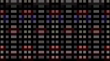 3D shining bright dots set colorful line wave motion, on black background