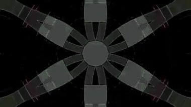 3D animasyon güzel video renkli soyut parlak ışık enerjisi 4K düz çizgi dalgaları merkezde yuvarlak ışık efekti, siyah arkaplan