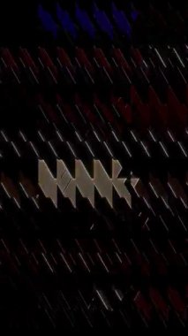 3D soyut parlak çizgiler, dalga, renkli, siyah arkaplan