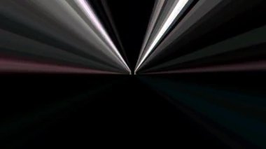 3D soyut parlak çizgiler, dalga, renkli, siyah arkaplan